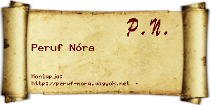 Peruf Nóra névjegykártya